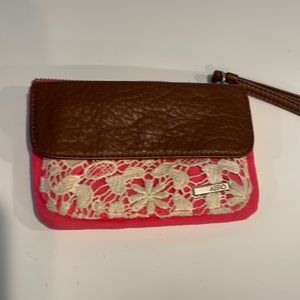 Aeropostale pink and white appliquéd wallet